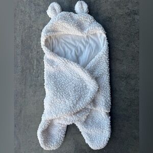 Cozy White Sherpa Baby Winter suit